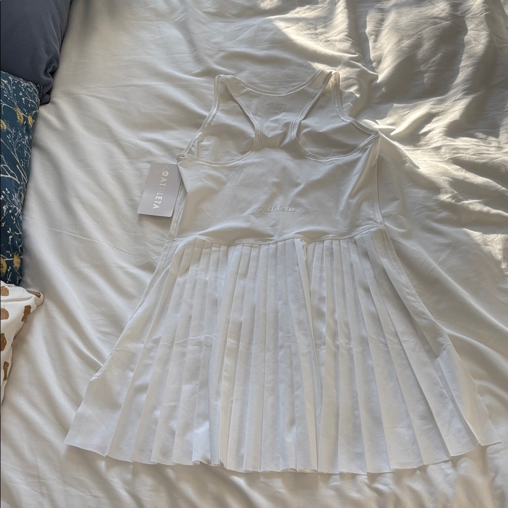 NWT Match Point Pleated Dress White Athletic Dress - Picture 8 of 13